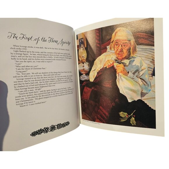 Hallmark Edition 1995 A Christmas Carol Hardcover Leather Gold Embossed Book - Picture 7 of 7